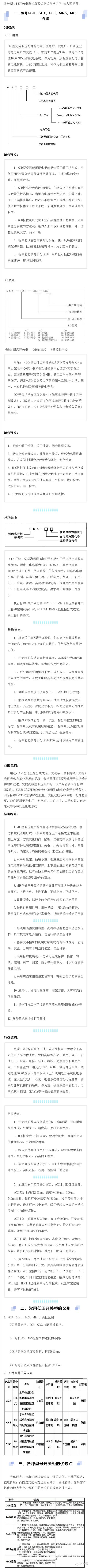 低電壓開(kāi)關(guān)柜每個(gè)型號(hào)概述、用途、優(yōu)點(diǎn)和缺點(diǎn)